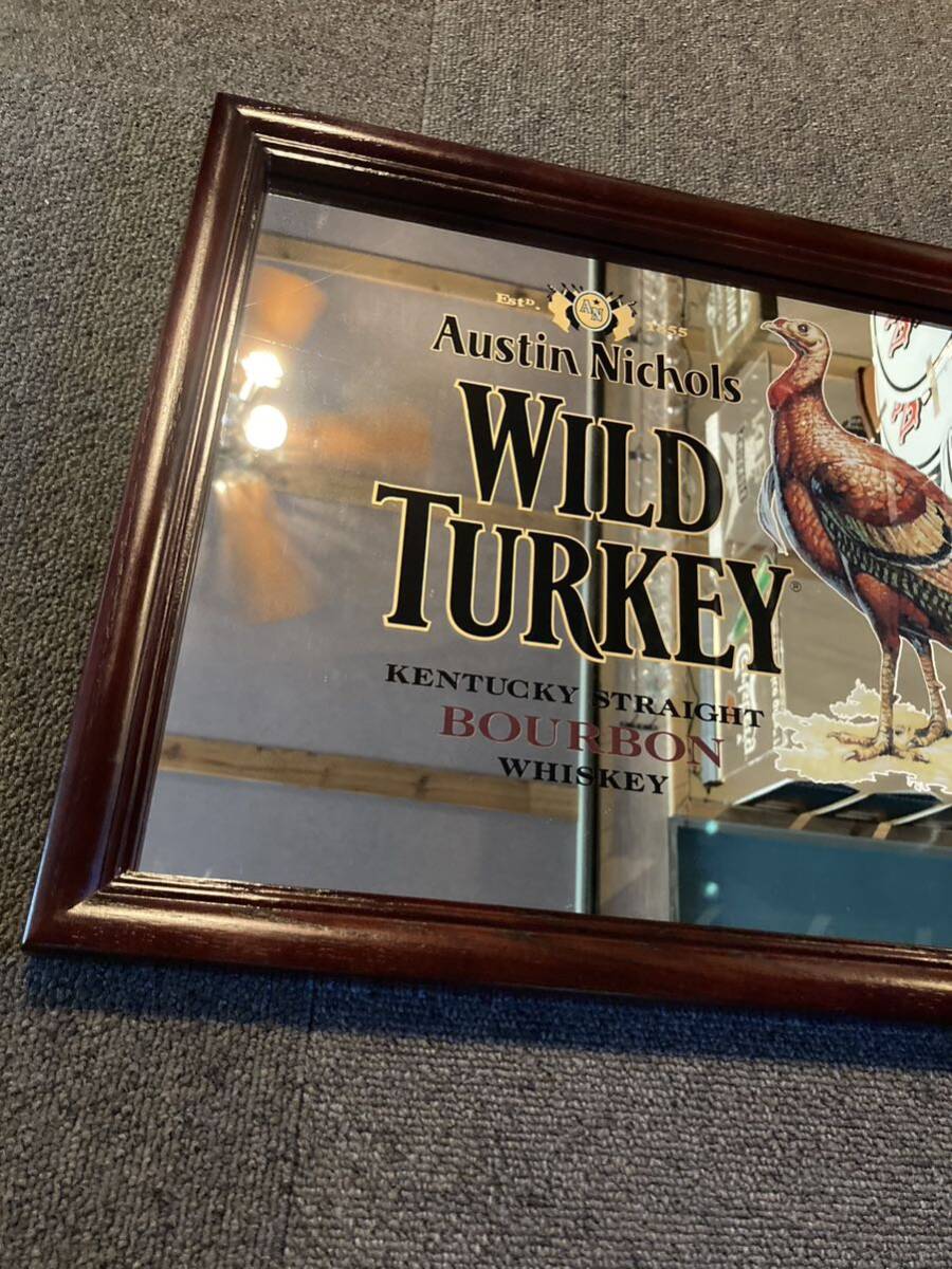 ワイルドターキー　パブミラー　レトロ　ヴィンテージ Yahoo!オークション - ワイルドターキー 木製 ビンテージ