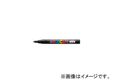 三菱鉛筆/UNI 水性顔料マーカー ユニポスカ細字 黒 PC3M.24(4418760) JAN：4902778975534_画像1