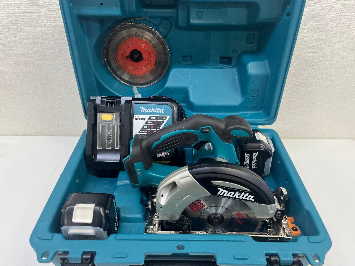 ・● makita マキタ 165mm充電式マルノコ HS630DRFX バッテリー2個 充電器付き 電動工具 切断機
