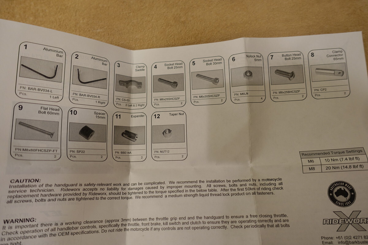 Barkbusters KTM 1290 SUPER DUKE R (14-) ハードウェアキット ハンドガード 定価24,200円 BHG-054-00-NP バークバスターズ デューク1_画像6