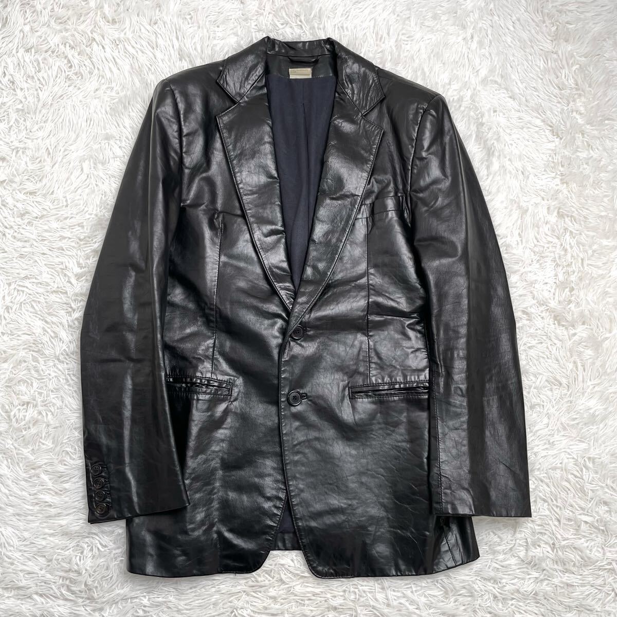 美品】Ann Demeulemeester アンドゥムルメステール レザー 美品】Ann Demeulemeester アンドゥムルメステール レザー