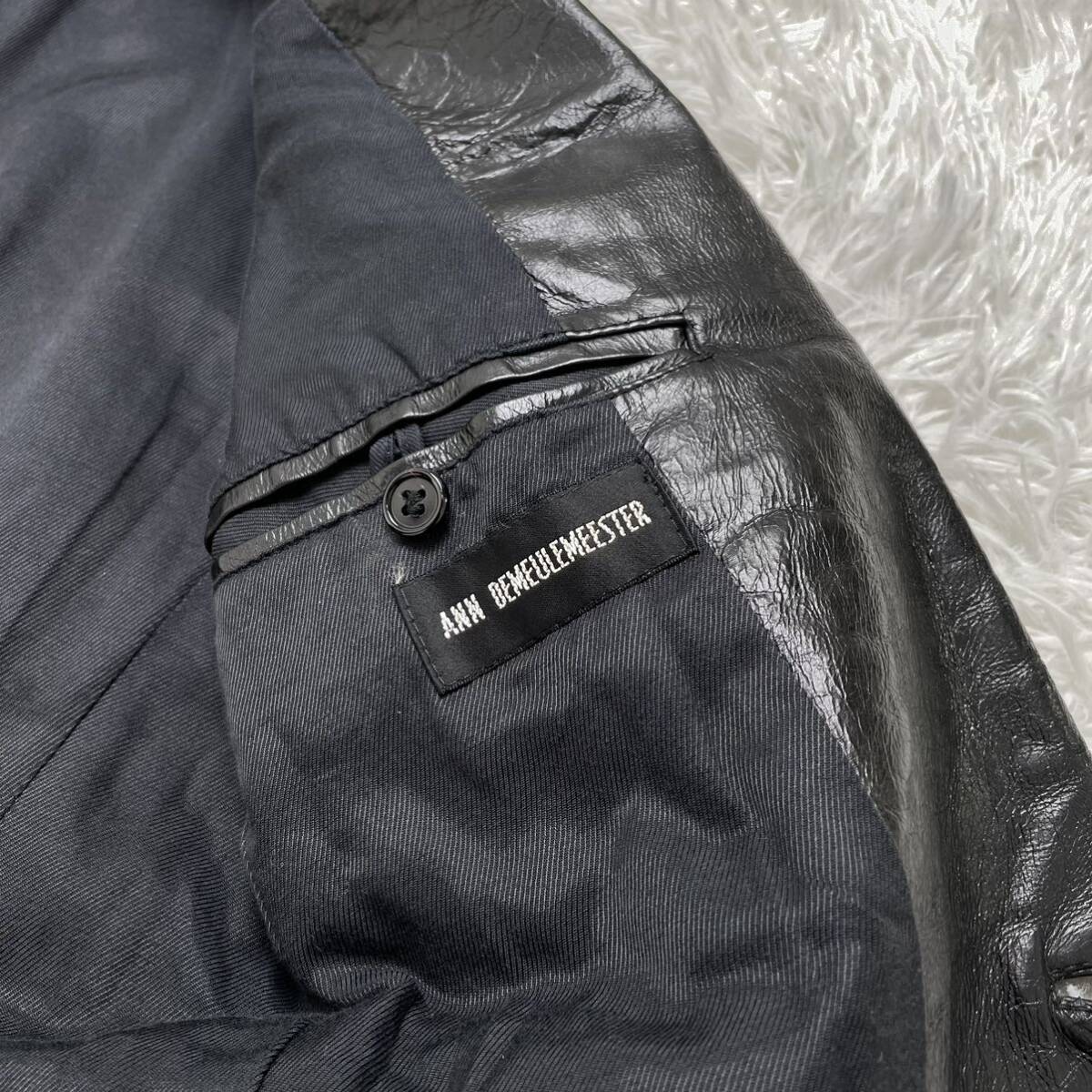 美品】Ann Demeulemeester アンドゥムルメステール レザー 美品】Ann Demeulemeester アンドゥムルメステール レザー