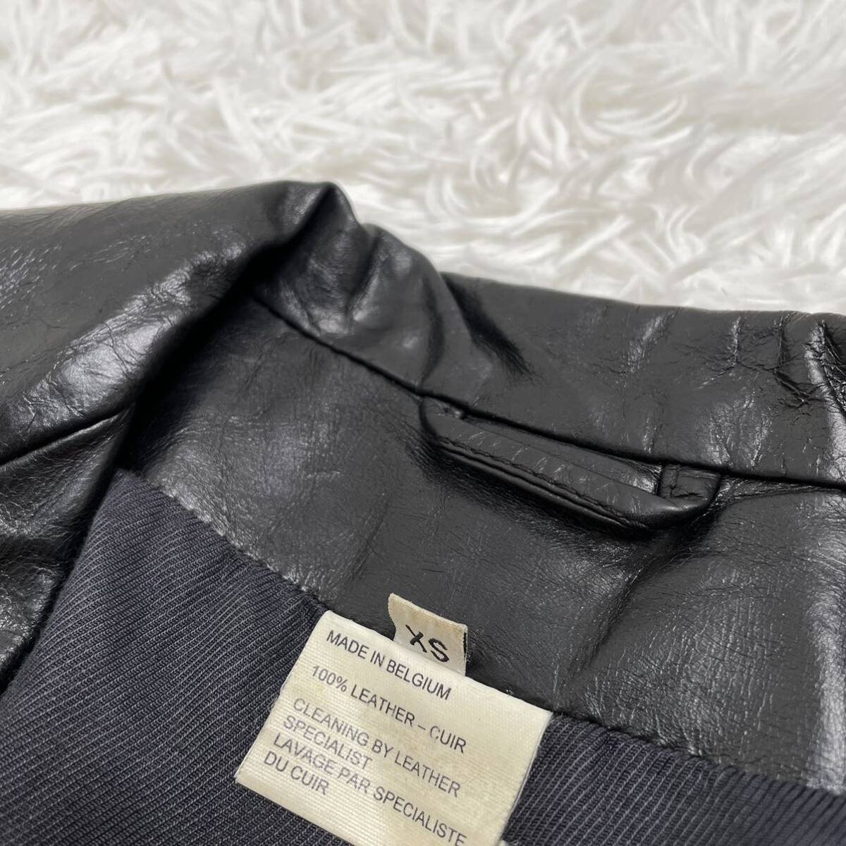美品】Ann Demeulemeester アンドゥムルメステール レザー 美品】Ann Demeulemeester アンドゥムルメステール レザー