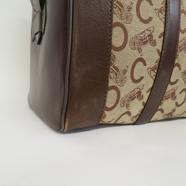 #anb セリーヌ オールドセリーヌ CELINE ボストンバッグ 馬車柄 Cマカダム ベージュ 茶 レディース [903081]