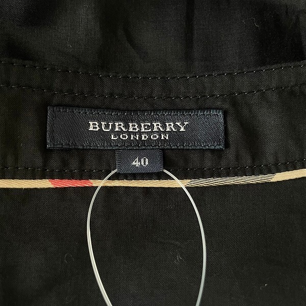 #anc バーバリー BURBERRY ワンピース 40 黒 薄手 レディース [883295]