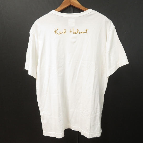 #snc カールヘルム KarlHelmut Tシャツ カットソー L 白 刺繍 ワッペン ロゴ シンプル メンズ [856465]
