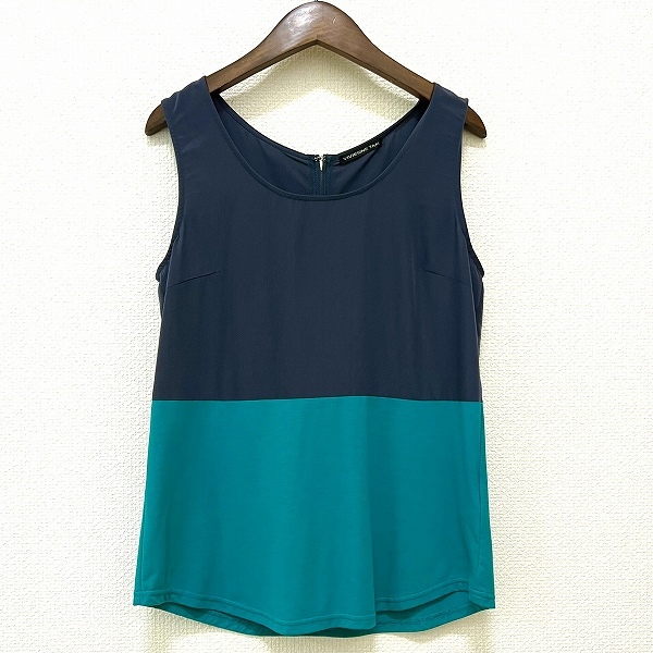 #snc ヴィヴィアンタム VIVIENNETAM カットソー 0 青系 緑 ノースリーブ バックジップ レディース [858310]