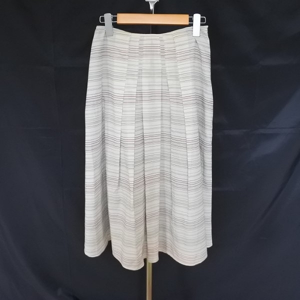 #anc SALE ホコモモラ jocomomola スカート 40 べージュ系 フレア ボーダー レディース [747074]