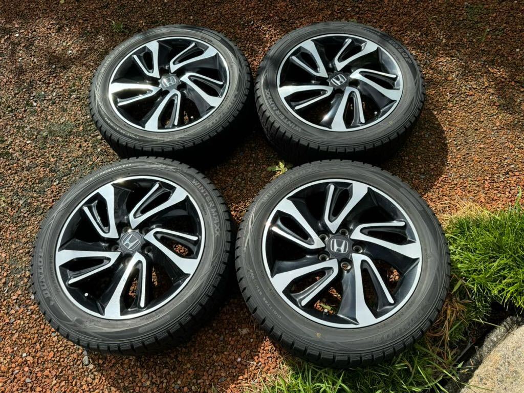ホイール美品☆ステップワゴンRP純正アルミホイール＋ダンロップスタッドレスウインターマックス205/55R17ホンダ純正スパーダ4本