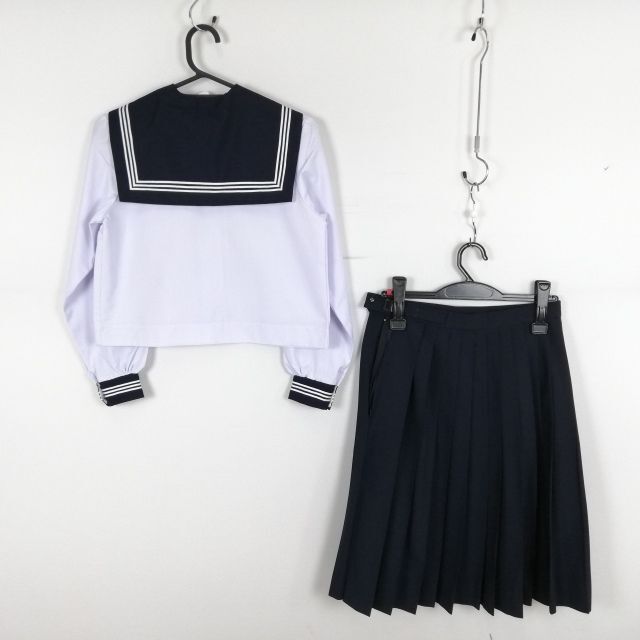 1円 セーラー服 スカート スカーフ 上下3点セット 中間服 白3 1円 セーラー服 スカート スカーフ 上下3点セット 中間服 白3