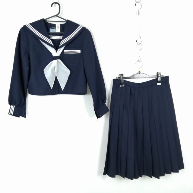 1円 セーラー服 スカート スカーフ 上下3点セット 冬物 白3本線 1円 セーラー服 スカート スカーフ 上下3点セット 冬物 白3本線