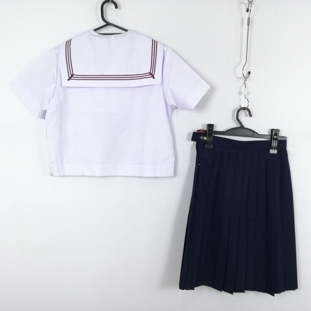 1円 セーラー服 スカート スカーフ 上下3点セット 夏物 赤3本線 1円 セーラー服 スカート スカーフ 上下3点セット 夏物 赤3本線