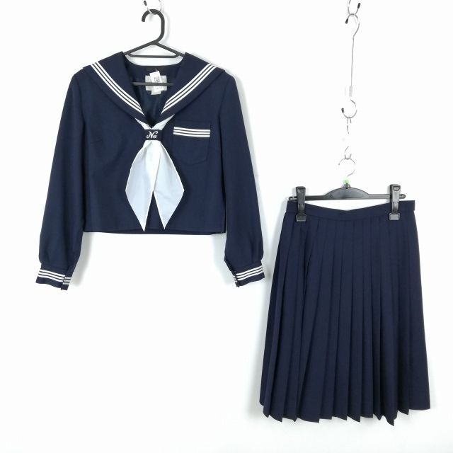1円 セーラー服 スカート スカーフ 上下3点セット 165A 冬物 白3 1円 セーラー服 スカート スカーフ 上下3点セット 165A 冬物 白3