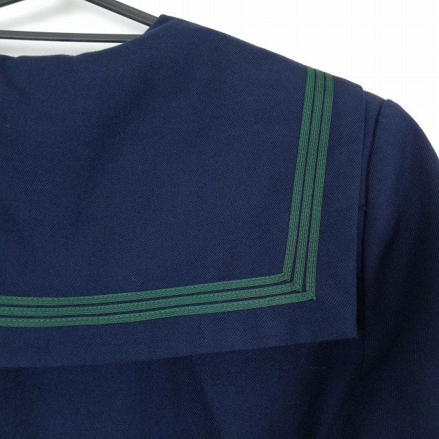 1円 セーラー服 スカート スカーフ 上下3点セット 冬物 緑3本線 1円 セーラー服 スカート スカーフ 上下3点セット 冬物 緑3本線