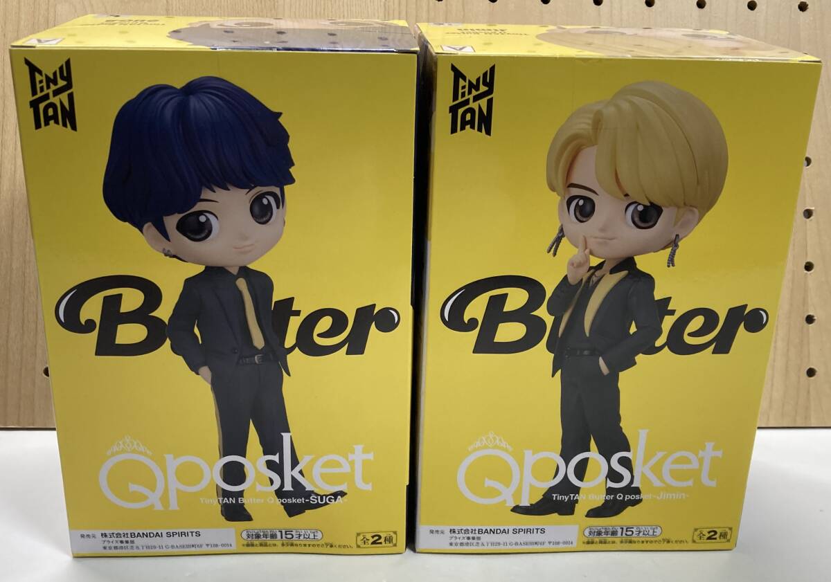 未使用未開封品　Qposket　TinyTAN Butter　SUGA / Jimin　フィギュア　 Aカラー　2個セット