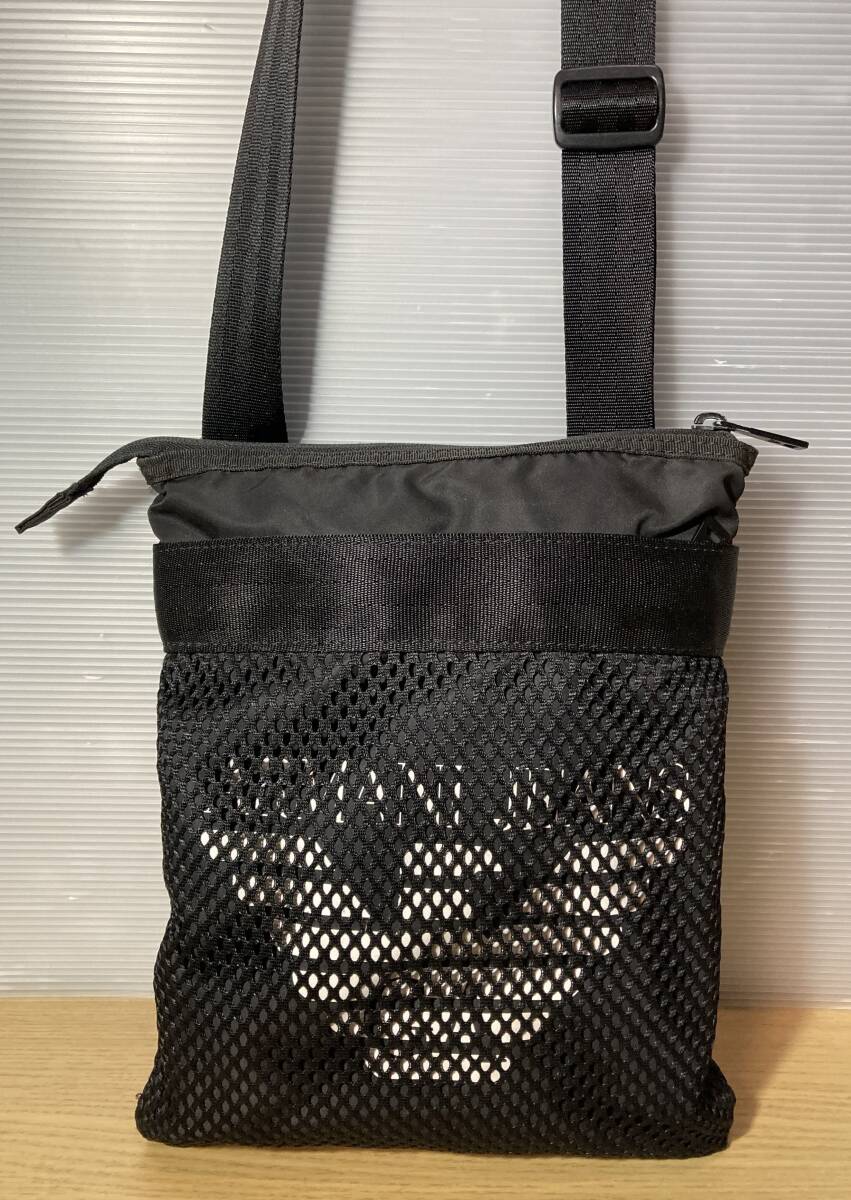 ARMANI JEANS アルマーニジーンズ　ショルダーバッグ　7P917 932097　ロゴ　ナイロン　ブラック