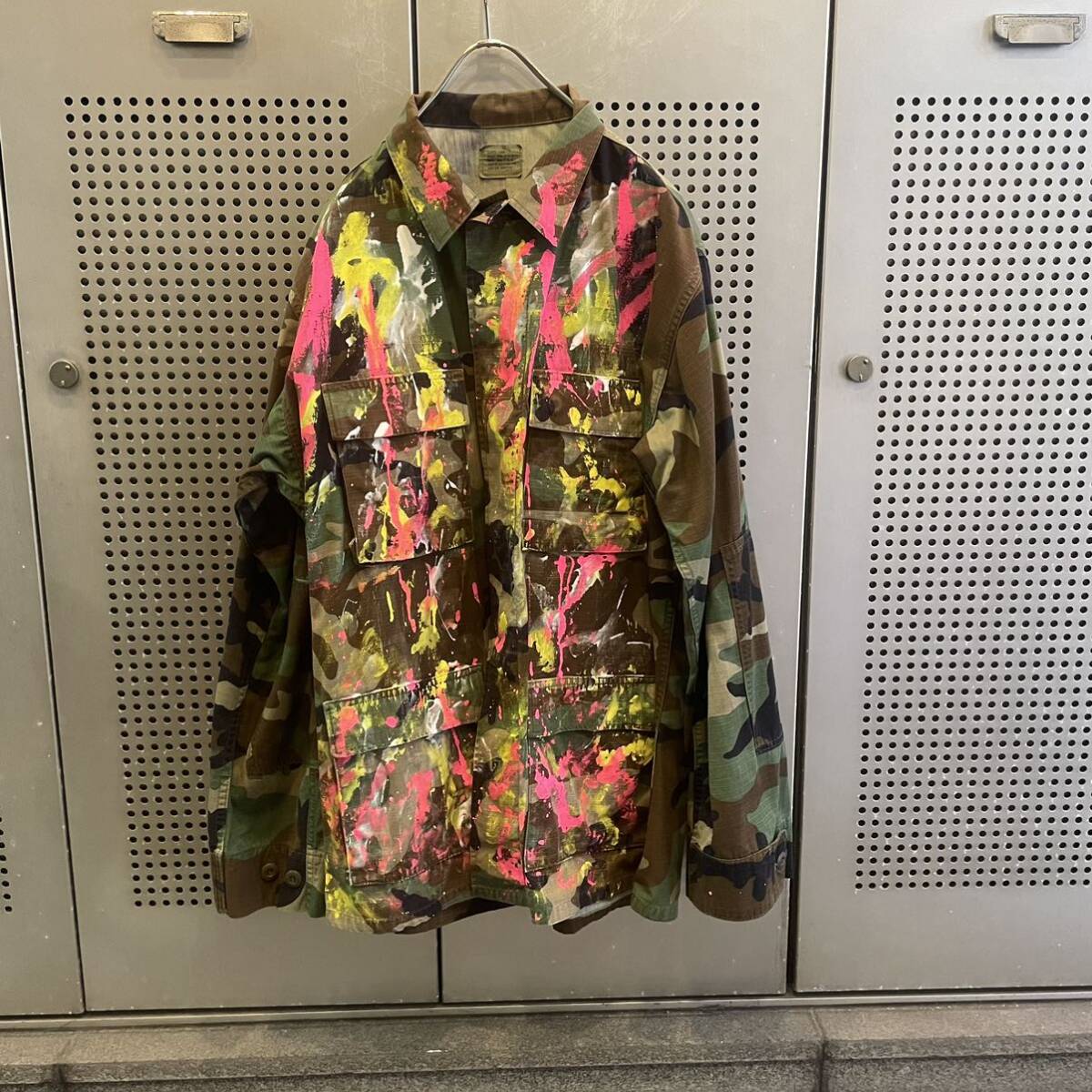 古着　ヴィンテージ　vintage ジャケット　ミリタリージャケット　リメイク　リメイクジャケット　カモフラージュ　個性派