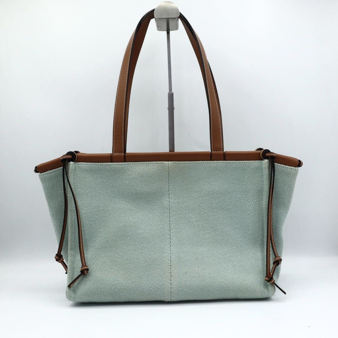 美品 ロエベ アナグラム クッション トートバッグ キャンバス 美品 ロエベ アナグラム クッション トートバッグ キャンバス