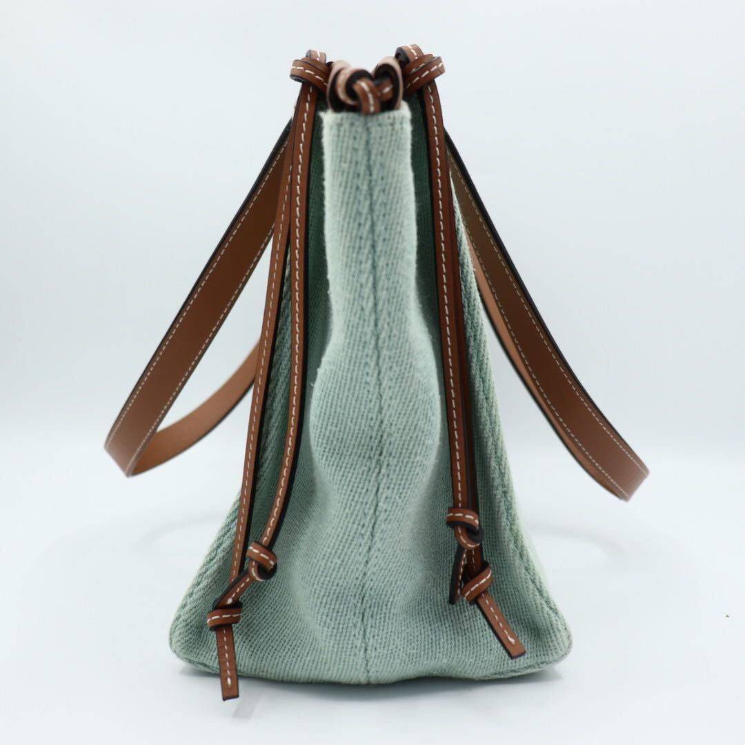 美品 ロエベ アナグラム クッション トートバッグ キャンバス 美品 ロエベ アナグラム クッション トートバッグ キャンバス