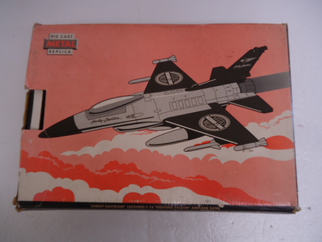 KCM]TA-119* outer box scratch storage goods * Vintage Harley Davidson Lockheed F-16 Bank fighting Falcon airplane 99213-96V