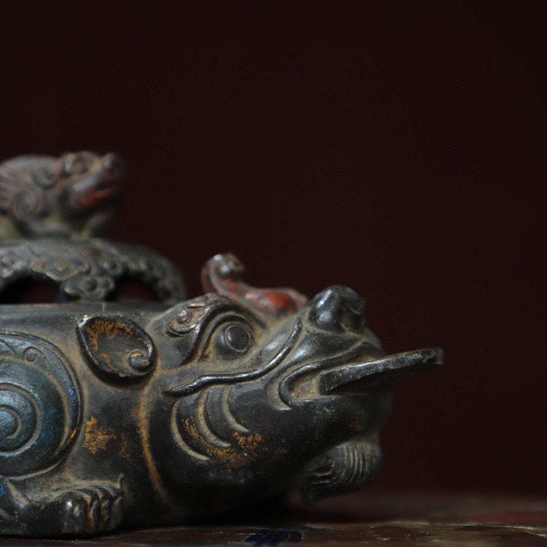 古寶奇蔵】銅製・拓金・金蟾熏香炉・置物・賞物・中国時代美術 古寶奇蔵】銅製・拓金・金蟾熏香炉・置物・賞物・中国時代美術