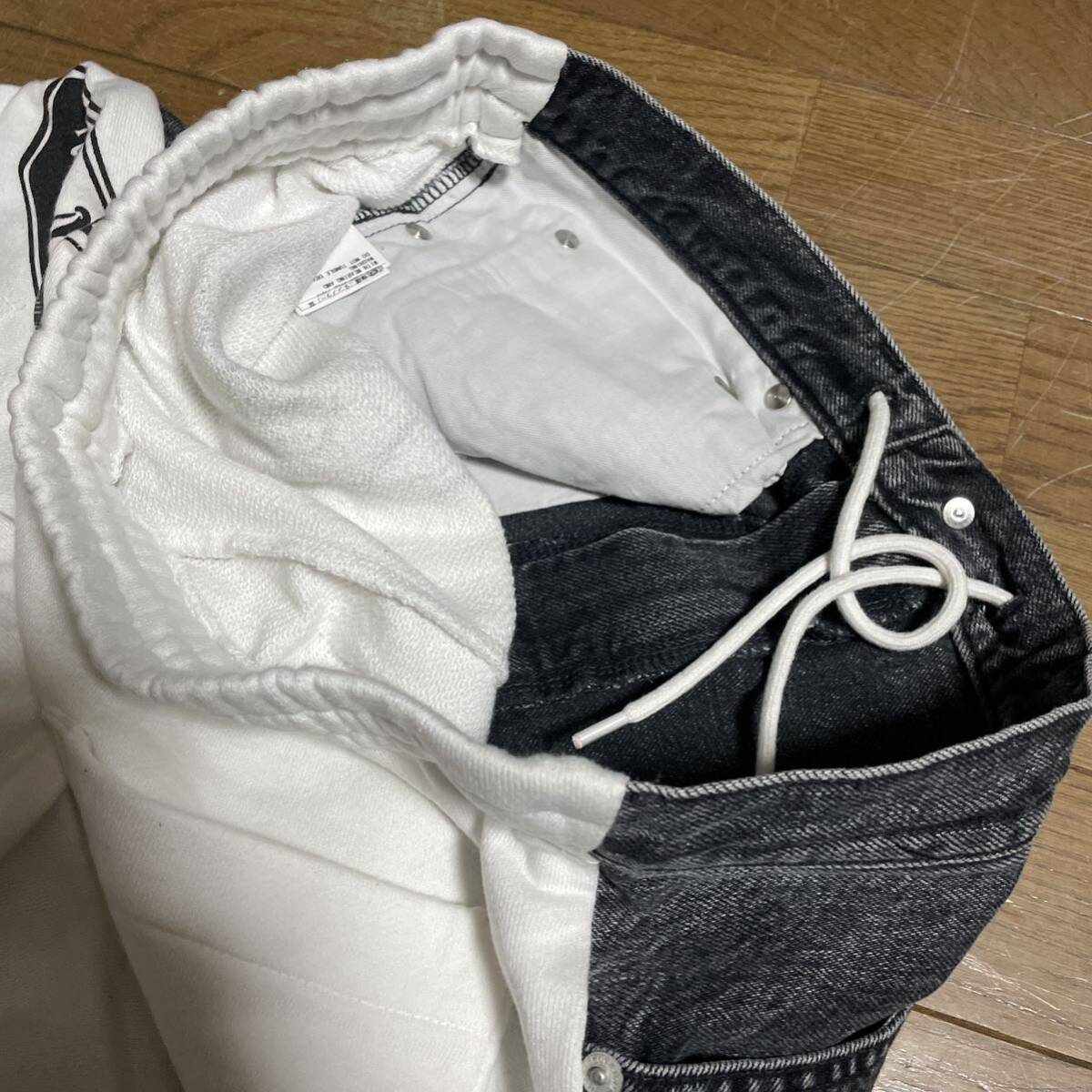 undercover ドッキング 再構築 パンツ デニム スウェット 復刻 undercover ドッキング 再構築 パンツ デニム スウェット 復刻