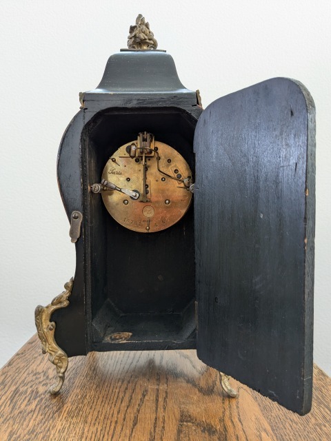 ☆【中古品】 1800年代後半 フランス製 アンティーク置時計 木製 ☆【中古品】 1800年代後半 フランス製 アンティーク置時計 木製