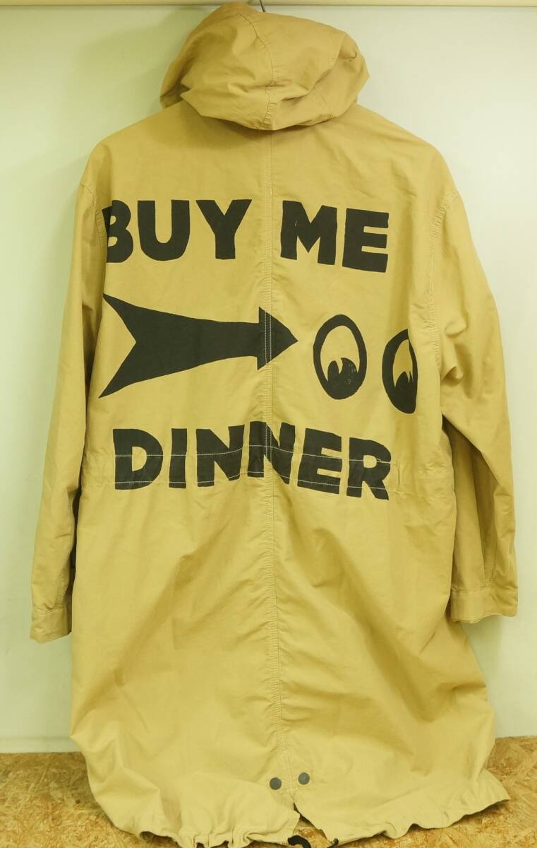 SCOTCH & SODA スコッチ アンド ソーダ MIDNIGHT DINNER バックペイント モッズコート XSサイズ　中古品　多少の傷、汚れ有_画像2