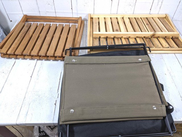 【8yt353】アウトドア キャンプ用品 棚 キャプテンスタッグ 2段ラック 木製◆3段ラック◆X60