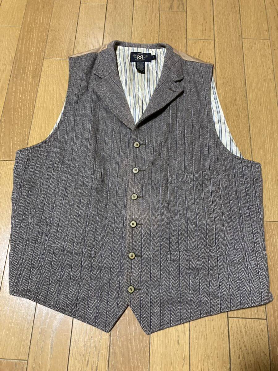 RRL ツイードストライプベスト XL ジレ ベスト ラルフローレン RRL ツイードストライプベスト XL ジレ ベスト ラルフローレン