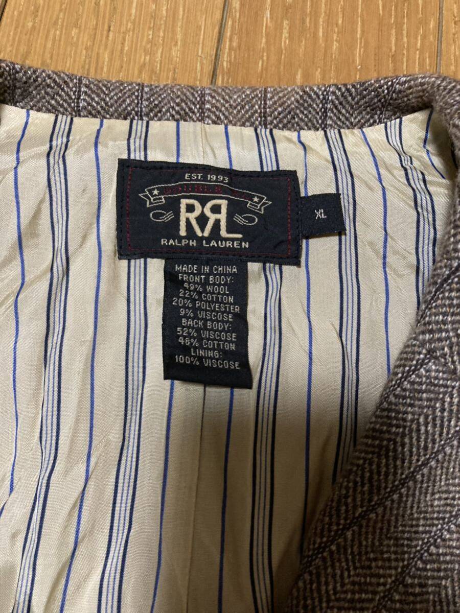 RRL ツイードストライプベスト XL ジレ ベスト ラルフローレン RRL ツイードストライプベスト XL ジレ ベスト ラルフローレン