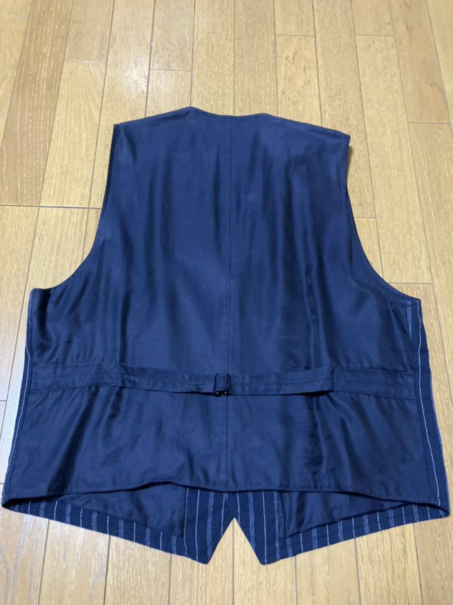 RRL ストライプベスト XL ネイビー インディゴ ジレ ベスト RRL ストライプベスト XL ネイビー インディゴ ジレ ベスト