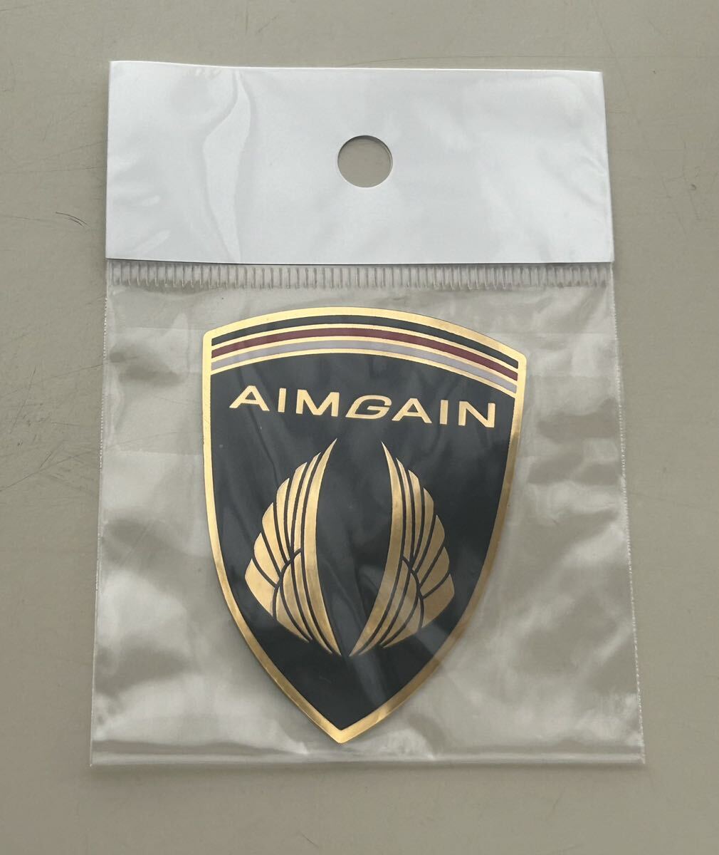 廃盤 正規品 新品未開封未使用品AIMGAIN エイムゲイン オリジナルロゴゴールドステッカー 希少 セルシオアルファードクラウンシーマ①