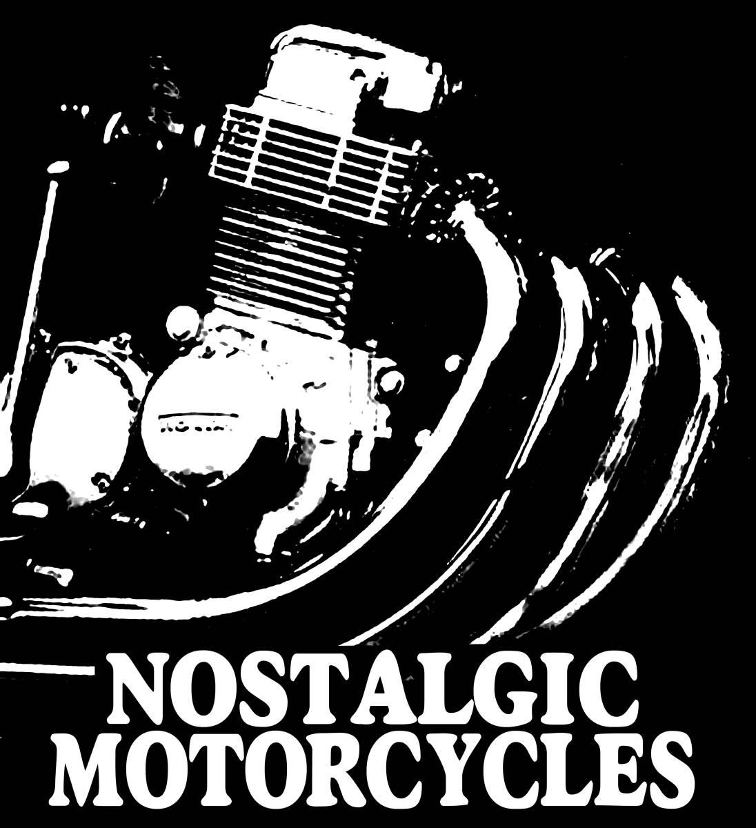 オートバイイラストTシャツ　CB750エンジンイラスト長袖