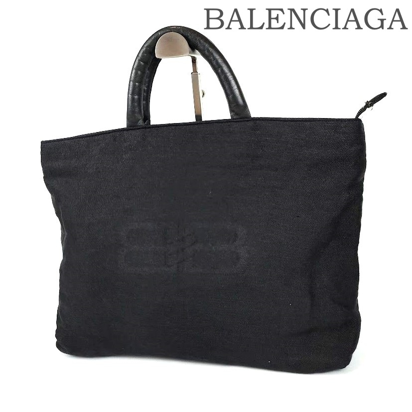 BALENCIAGA バレンシアガ トートバッグ ナイロン 持ち手レザー BALENCIAGA バレンシアガ トートバッグ ナイロン 持ち手レザー