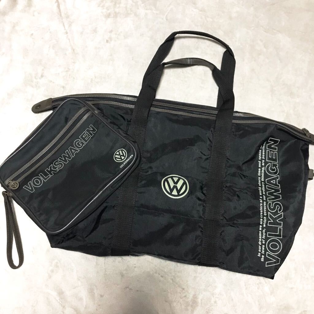 VOLKSWAGEN ボストンバック クラッチバッグ セット 旅行 スポーツ 黒 ノベルティ