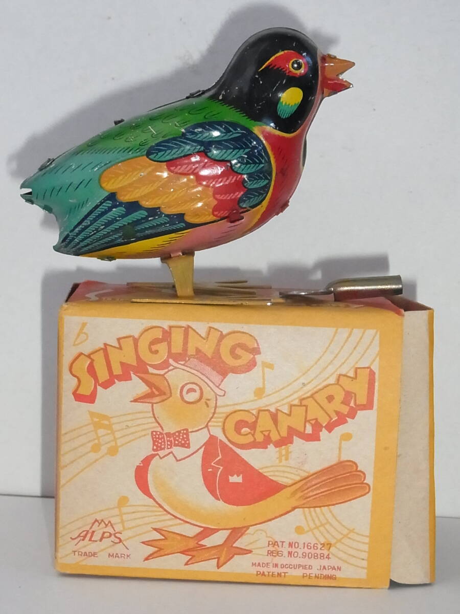 ◎ SINGING CANARY オキュパイドジャパン 鳥 ブリキ製 ゼンマイ式 ◎