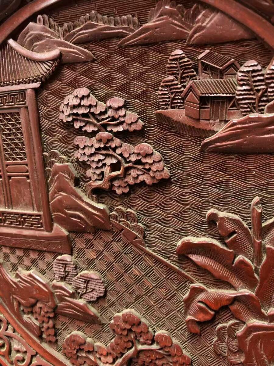 堆朱 ネックレス 剔紅 彫刻 中国 |東洋彫刻 堆朱 ネックレス 剔紅 彫刻 中国 |東洋彫刻