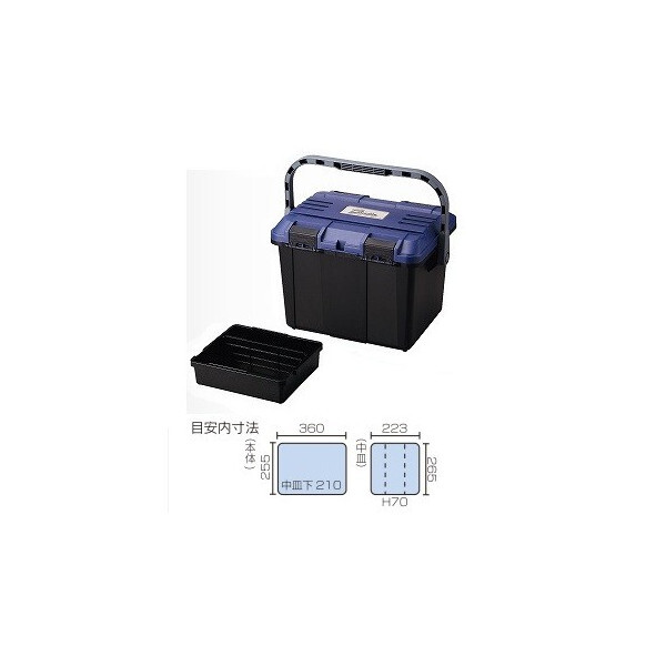 在庫 リングスター 大型工具箱 ドカット D-4700 カラー：ブルー/ブラック 465x333x322mm 重量2.6kg 容量約27L
