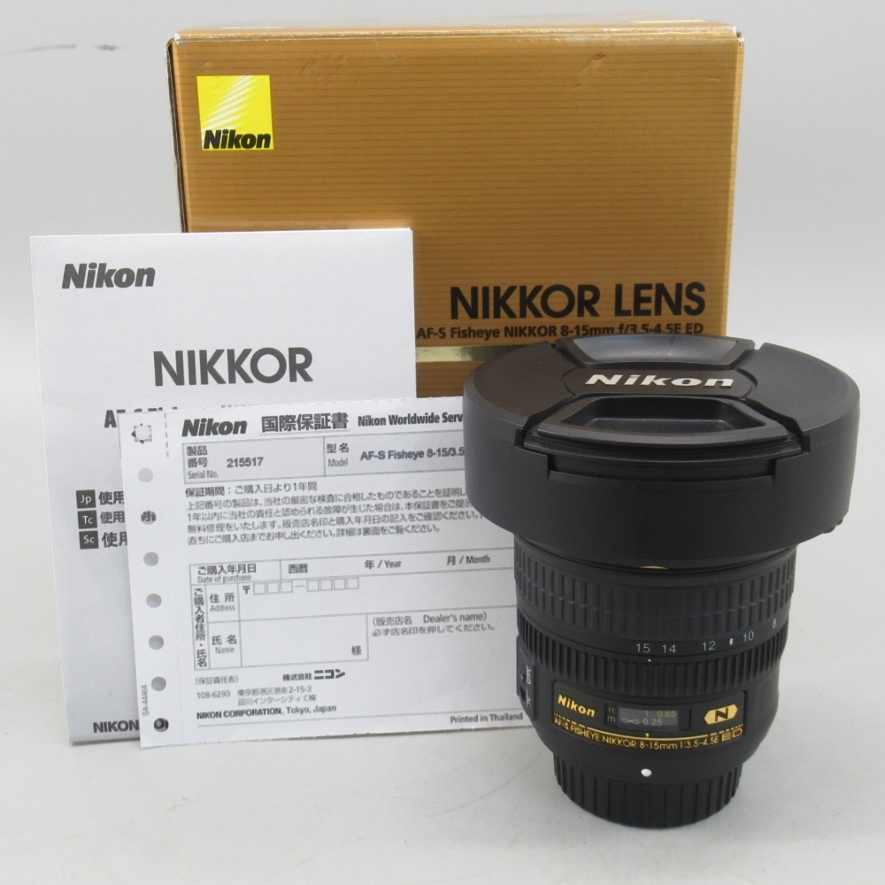1円〜 Nikon ニコン AF‐S Fisheye NIKKOR 8-15mm f/3.5-4.5 SE ED ※動作未確認 現状品 レンズ 56-3018638【O商品】