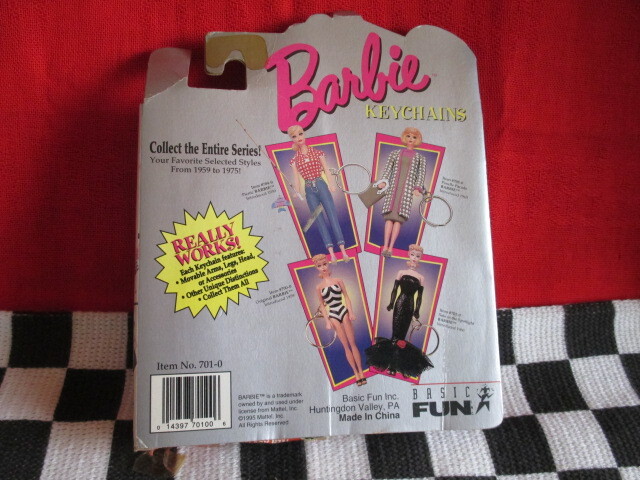 ★90年代　ヴィンテージバービー キーリング　キーホルダー ソロインザスポットライトバービー　ブロンド　金髪　新品箱入り_画像7