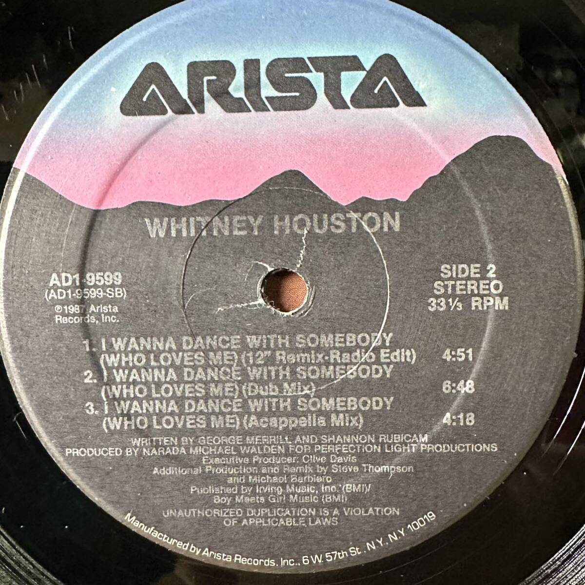 【12'】 US盤　WHITNEY HOUSTON / I WANNA DANCE WITH SOMEBODY
