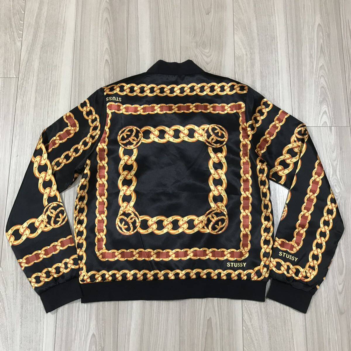stussy old chan shirts jacket blouson gold black チェーン stussy old chan shirts jacket blouson gold black チェーン