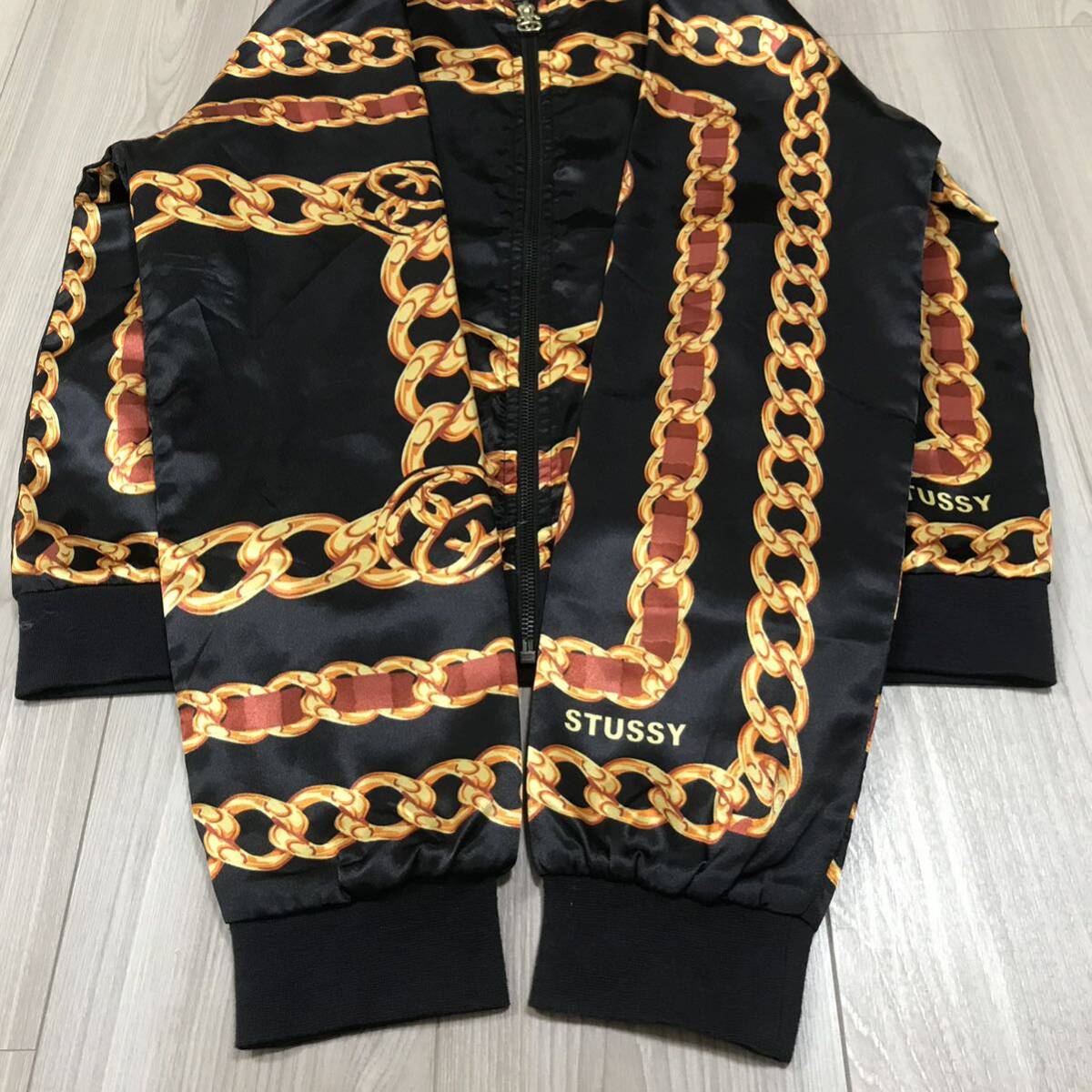 stussy old chan shirts jacket blouson gold black チェーン stussy old chan shirts jacket blouson gold black チェーン