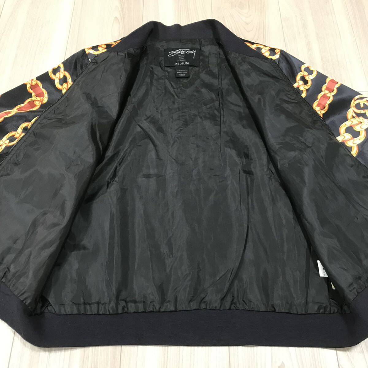 stussy old chan shirts jacket blouson gold black チェーン stussy old chan shirts jacket blouson gold black チェーン
