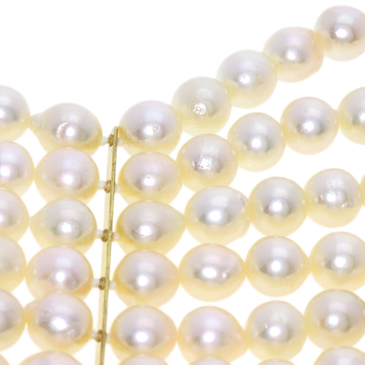MIKIMOTO ミキモト アコヤパール 真珠 ブレスレット K18イエローゴールド レディース 中古