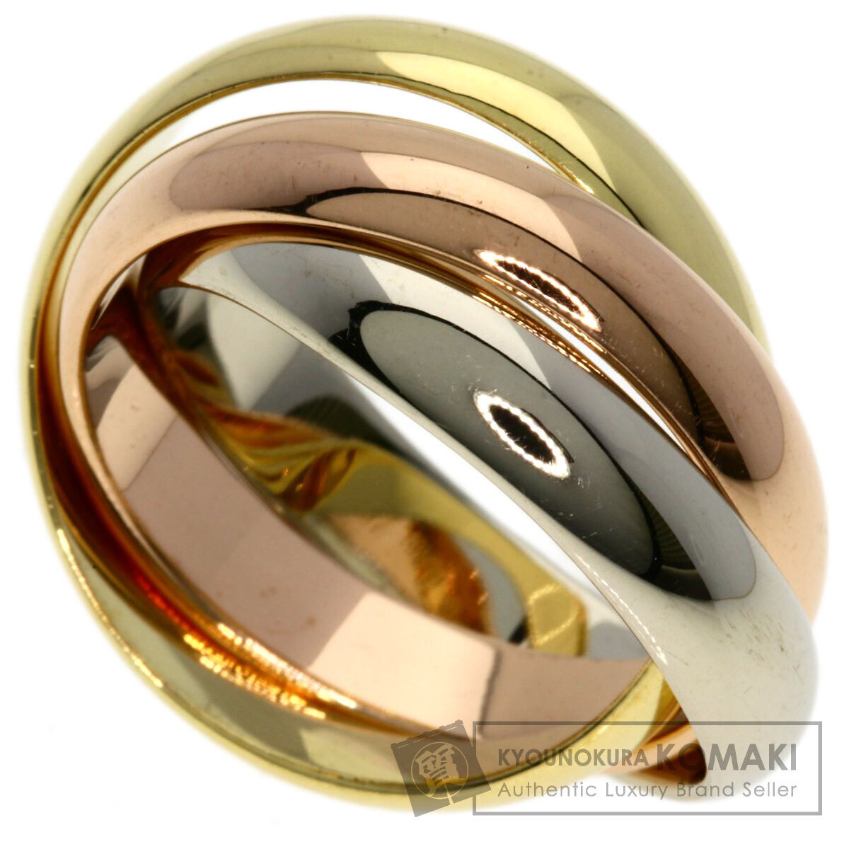 CARTIER カルティエ トリニティ MM #49 リング?指輪 K18イエローゴールド レディース 中古