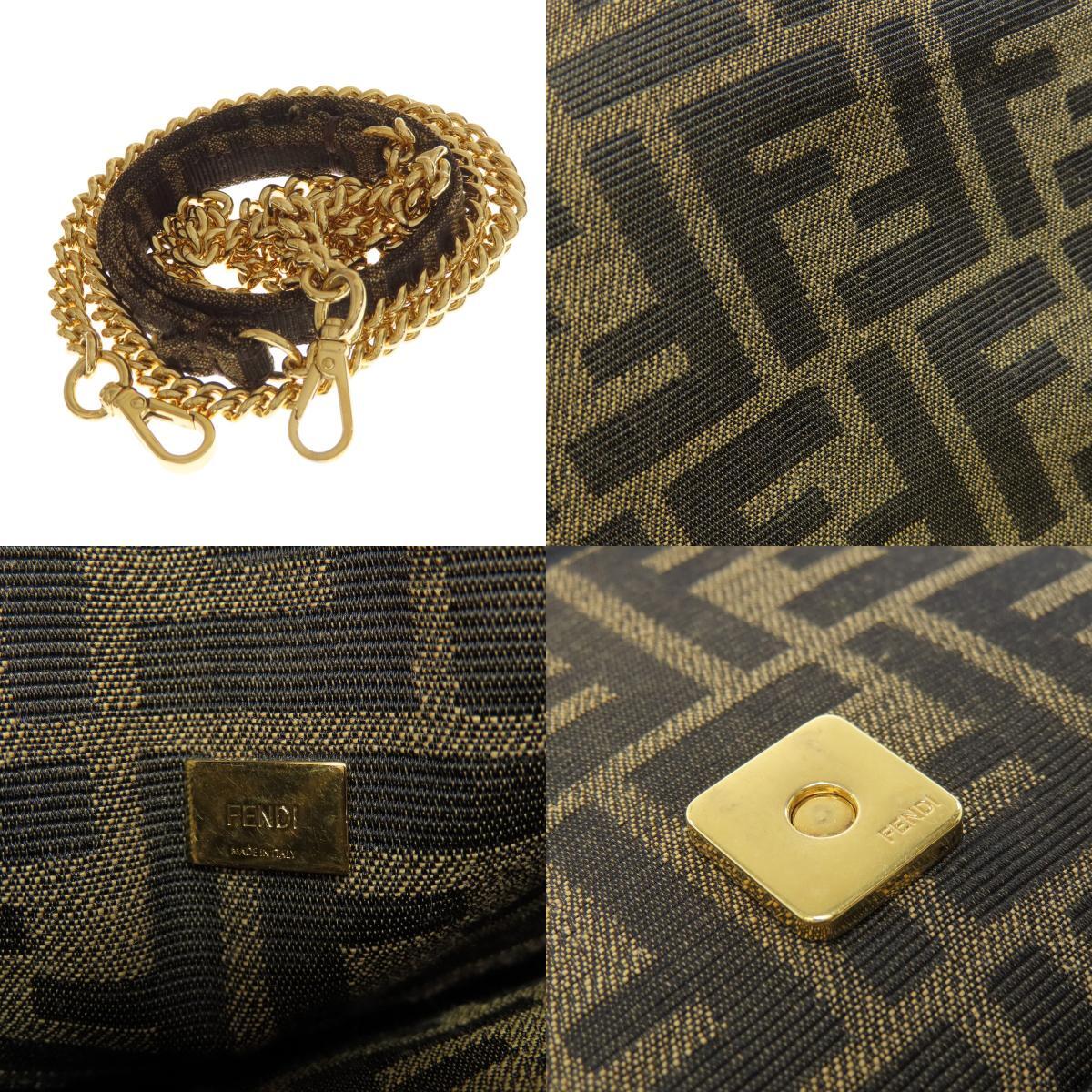 FENDI フェンディ ズッカ柄 2WAY ショルダーバッグ キャンバス レディース 中古
