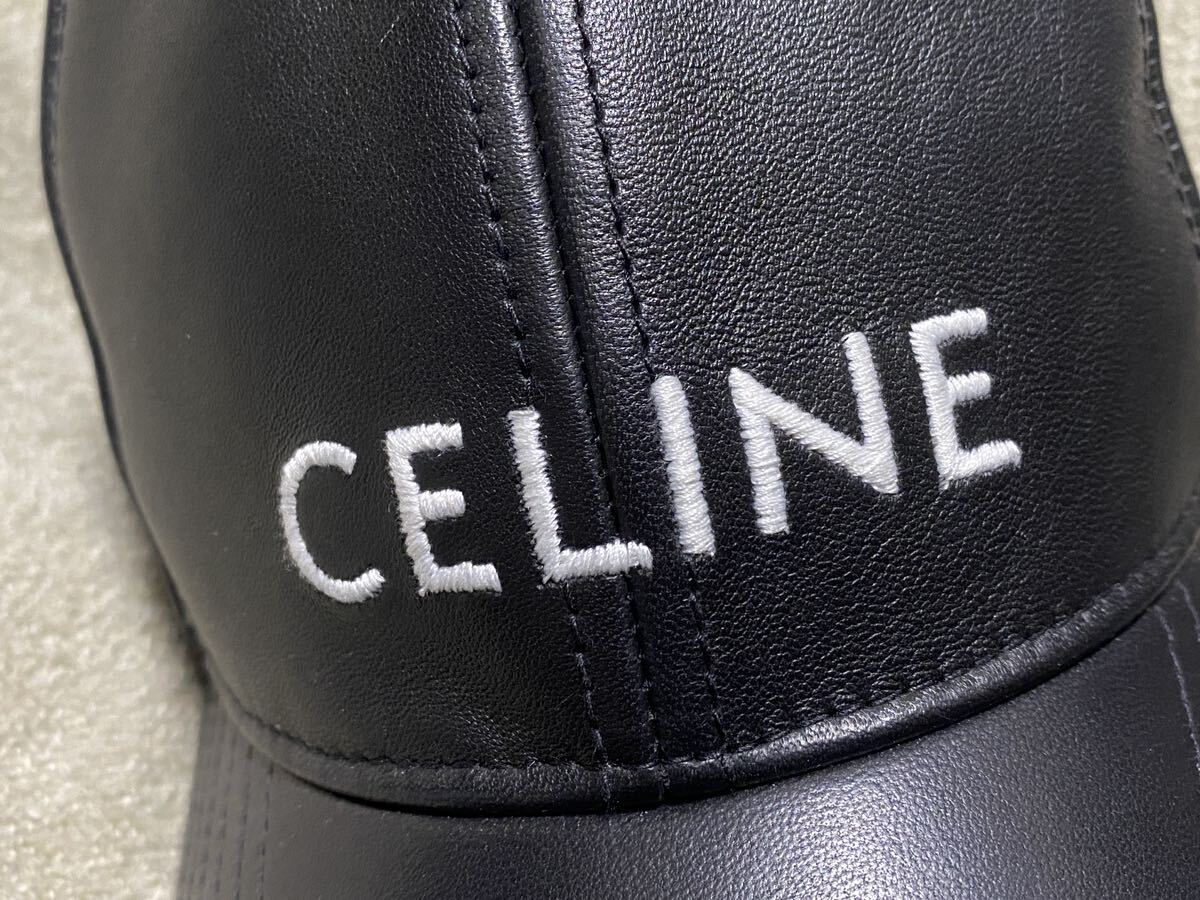 セリーヌ オールレザー ベースボールキャップ 黒 L celine セリーヌ オールレザー ベースボールキャップ 黒 L celine