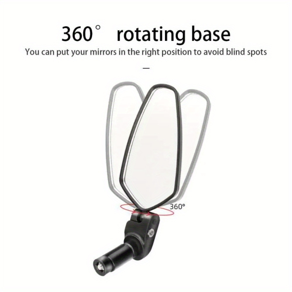 2個セット 自転車 サイドミラー バックミラー 左右セット 11cm 簡単取付 ロードバイク 360度 角度調整 マウンテンバイク ABS 鏡 t2786